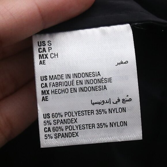 Alfani Sharkbite Hem Split Neck Shift Deco Breeze Dress in Deep Black Size Small - Picture 6 of 7